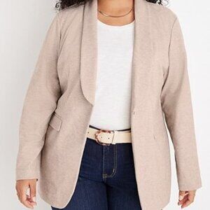 Maurices NWOT Size 1x Blazer Jacket Beige Tan Single Button